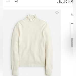 J crew new ruffleneck merino sweater size medium